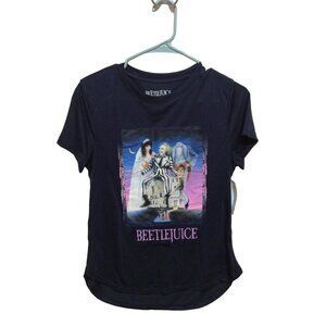 BETTLE Juice  Women Junior Size M 7-9 Tshirt Short Sleeve Round Neck Blue